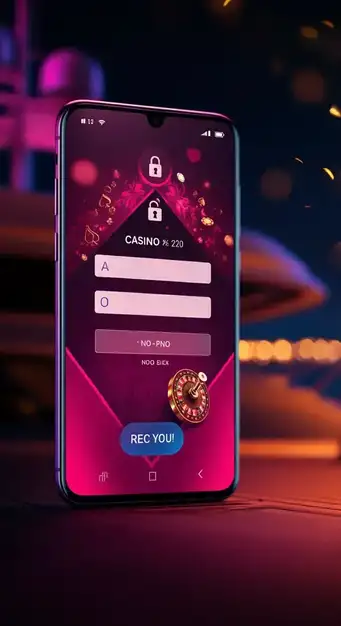 Interface de connexion sécurisée du Casino Magical Spin, affichant les champs d'identifiant et mot de passe sur un arrière-plan thématique magique, symbolisant la protection des données des joueurs et l'accès à un univers de divertissement.